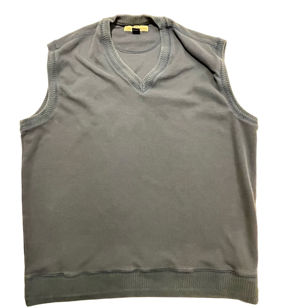 Tommy Bahama Sweater Vest‎ Men’s Xl Slik Blend Blue Vest